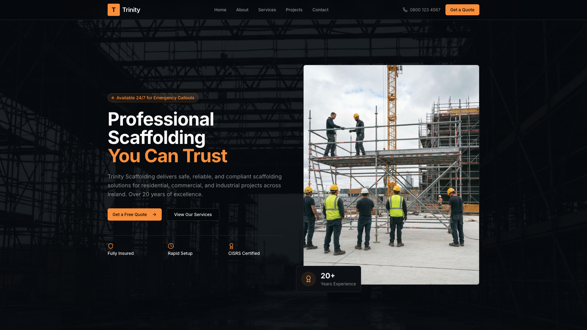 Construction Business Website
